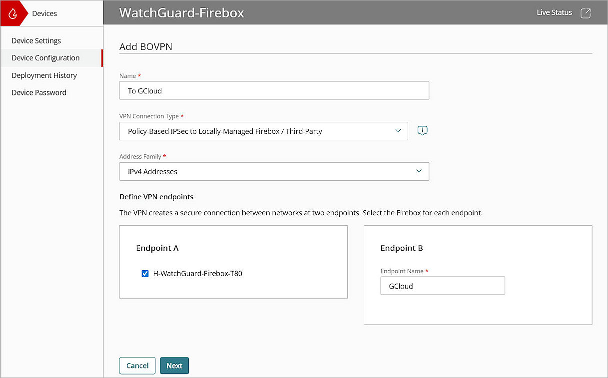 Screenshot of Firebox Cloud-Managed 1